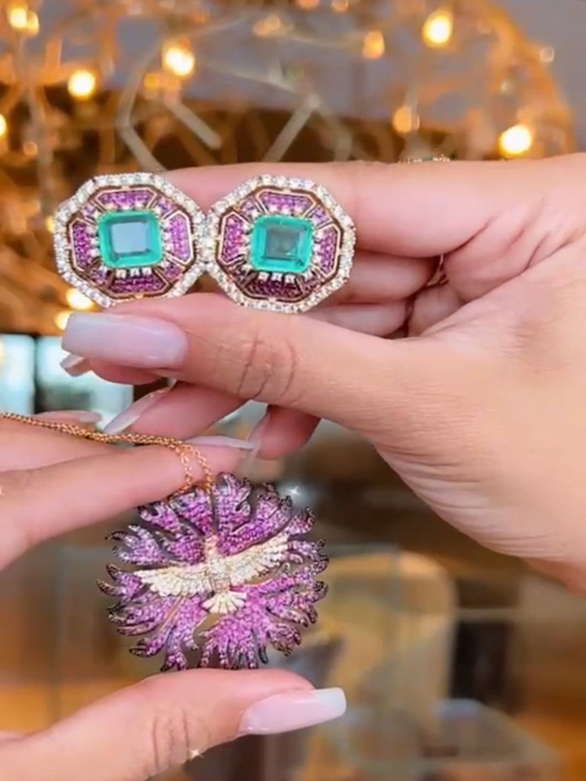 Octagon Earring