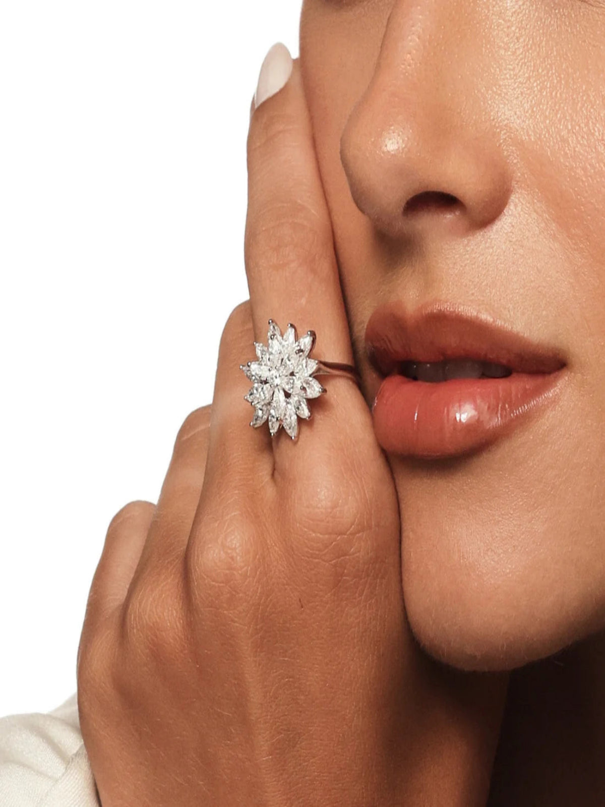 Anel Brilho Glam Moissanite 4.28 ct Aro 19