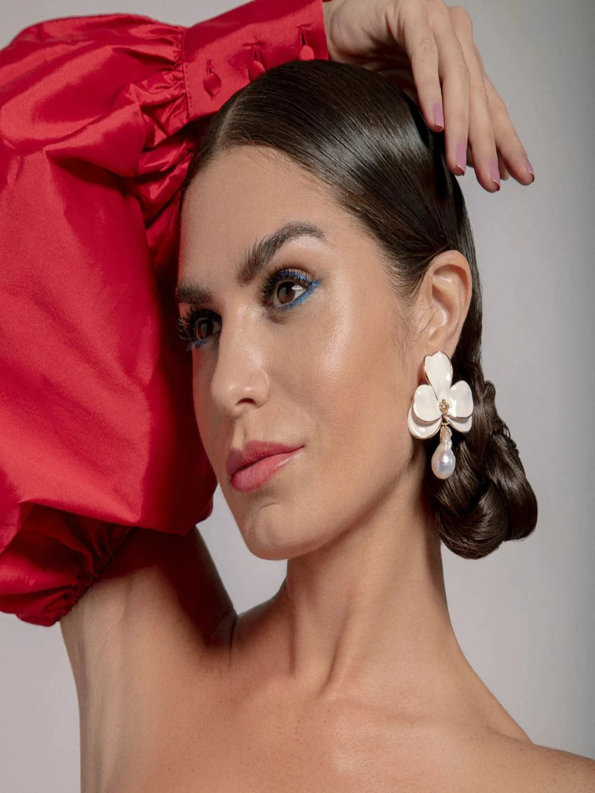 Brinco Orquídea Pérola Barroca