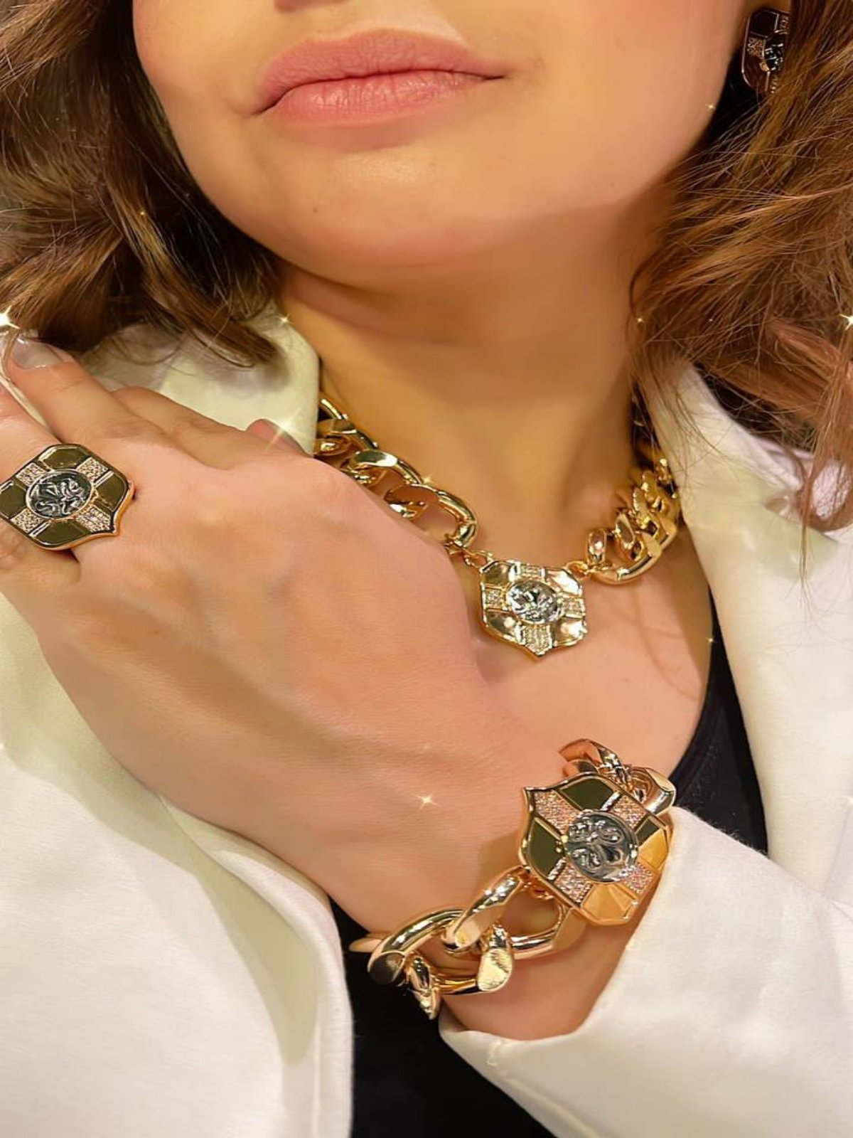 Pulseira Elos Flor De Lis