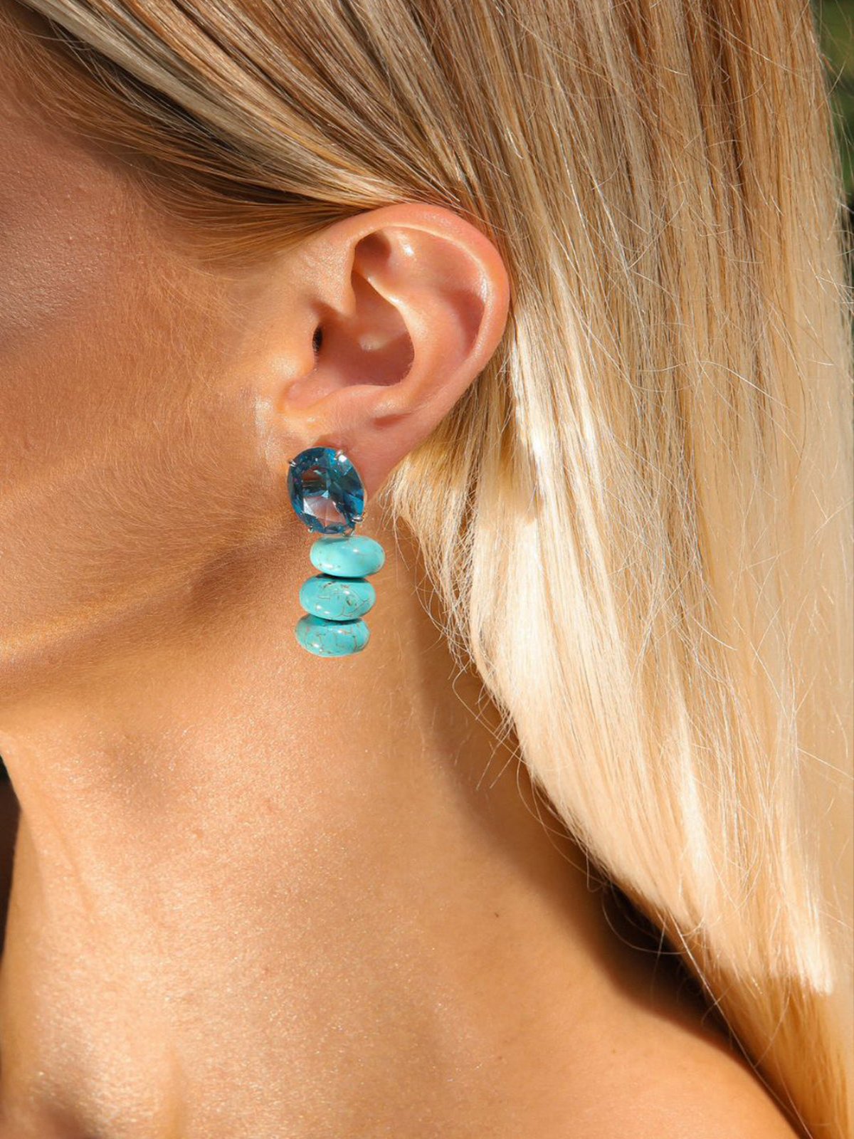 Brinco Pedras Naturais