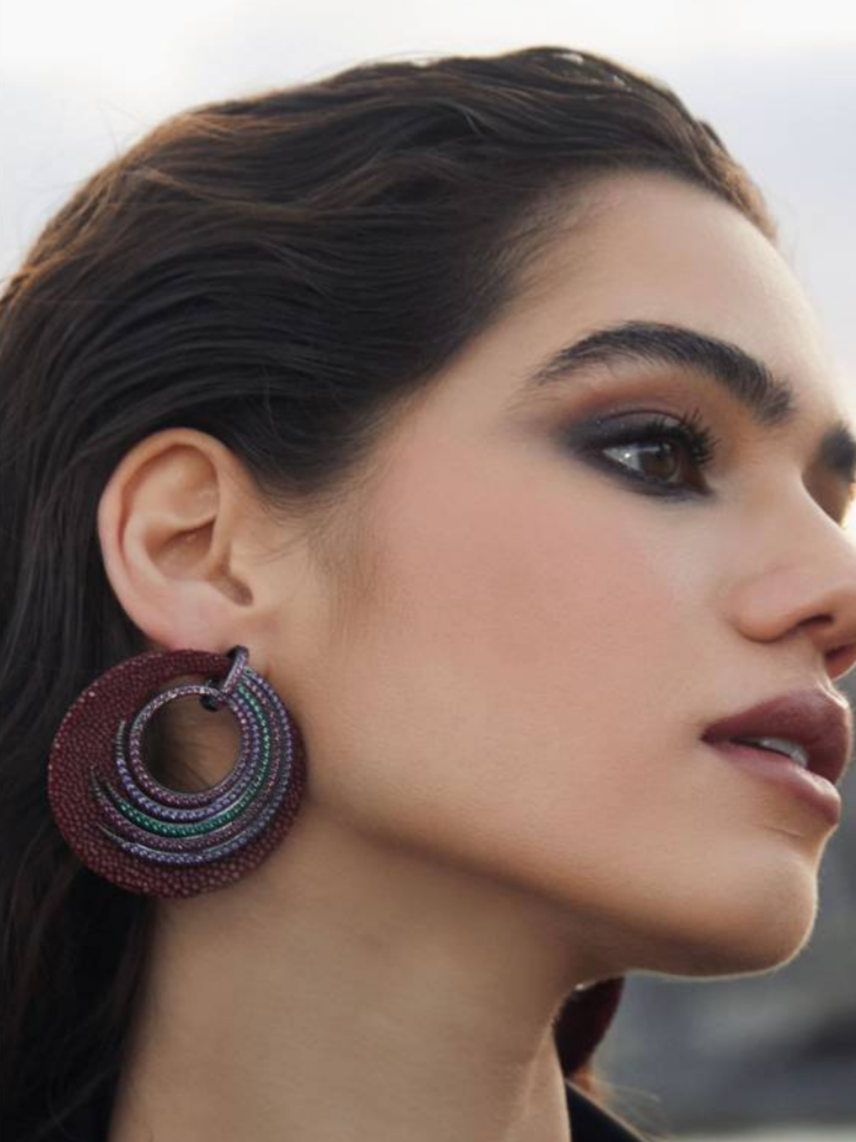 Pendiente Galuchat Marsala