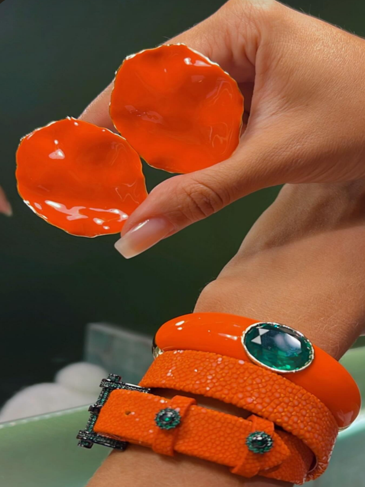 Pendiente Egipto Naranja