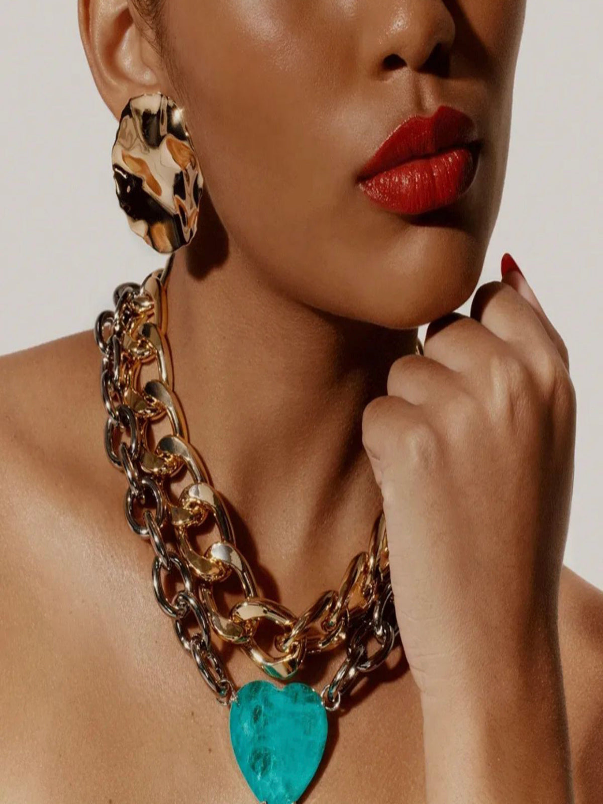 Colar Elos Coração Fusion