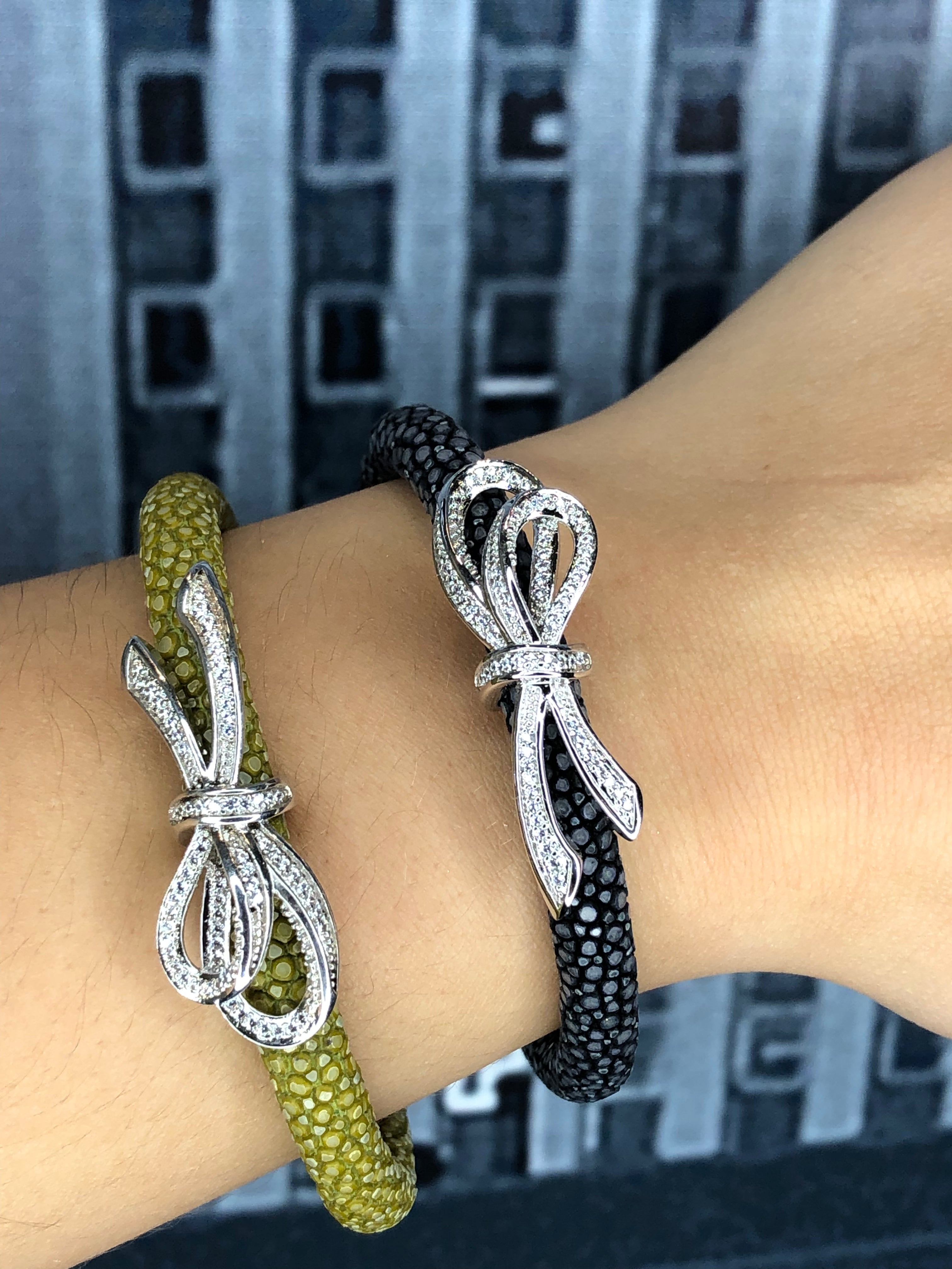 Pulseira Galuchat Laço