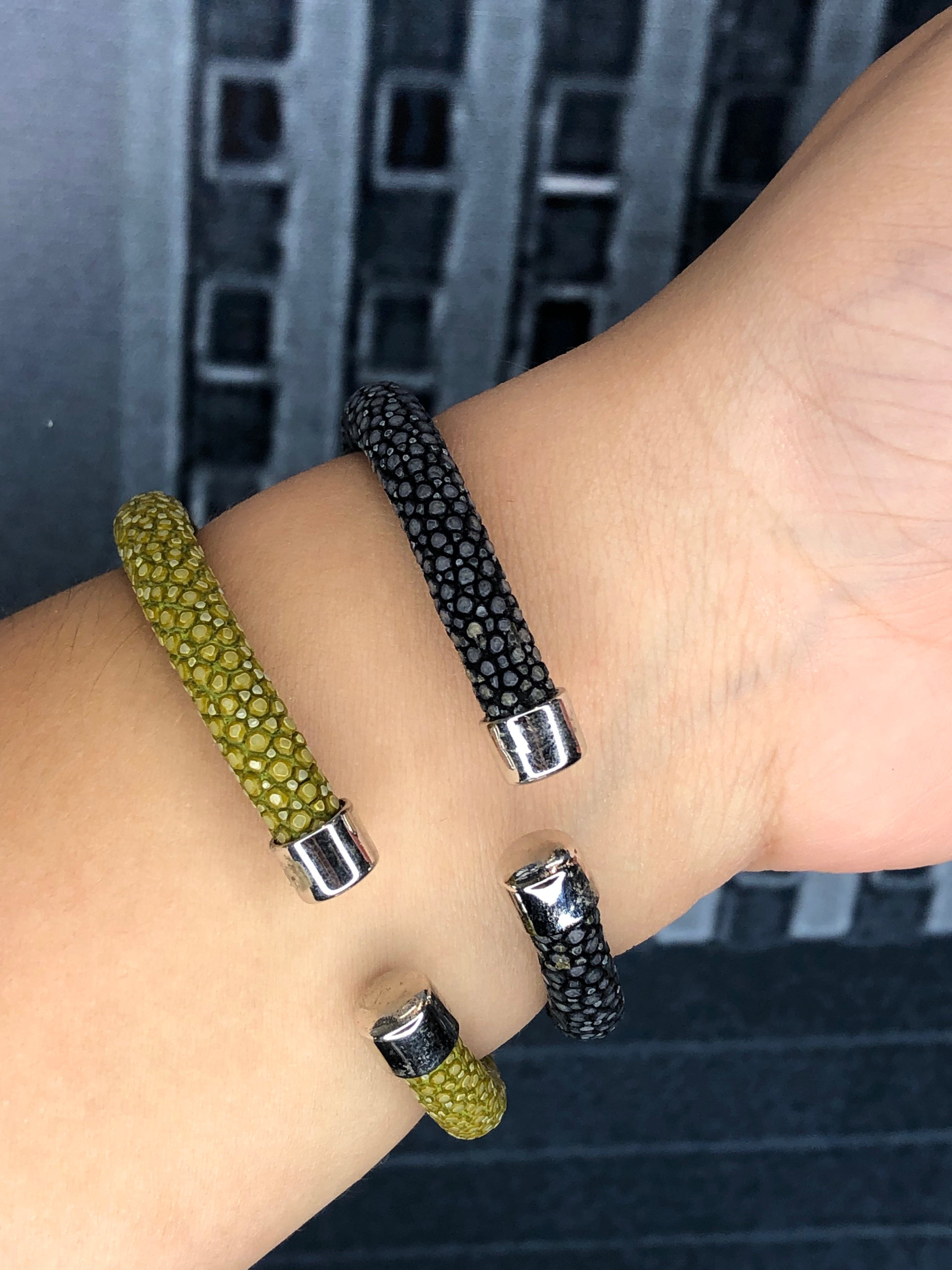 Pulseira Galuchat Laço