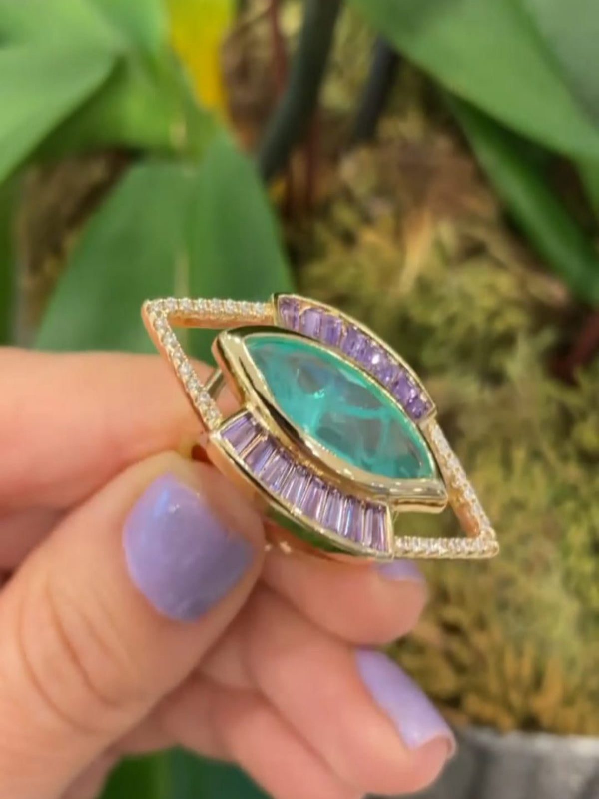 Anel Olho Grego Ajustável