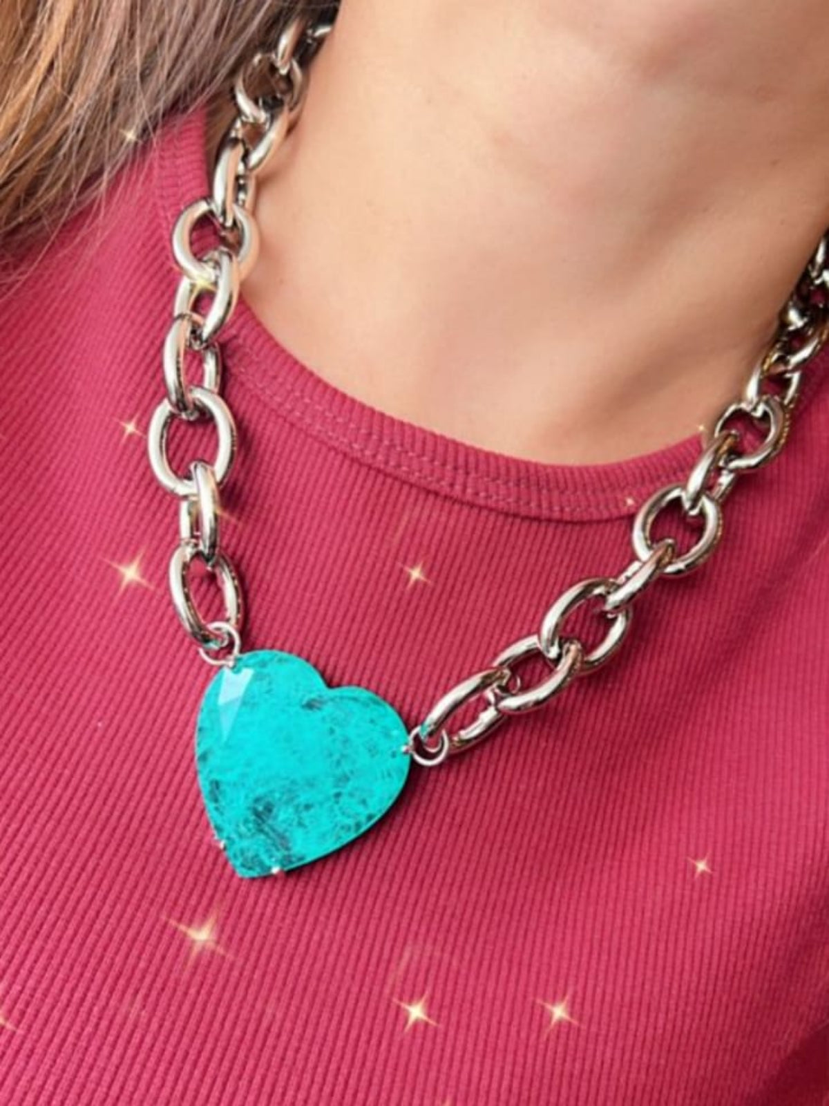 Colar Elos Coração Fusion