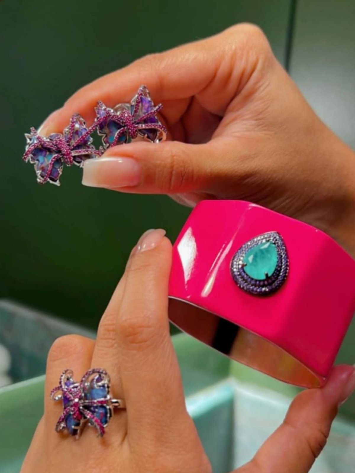 Bracelete Horn Lacquer Rosa