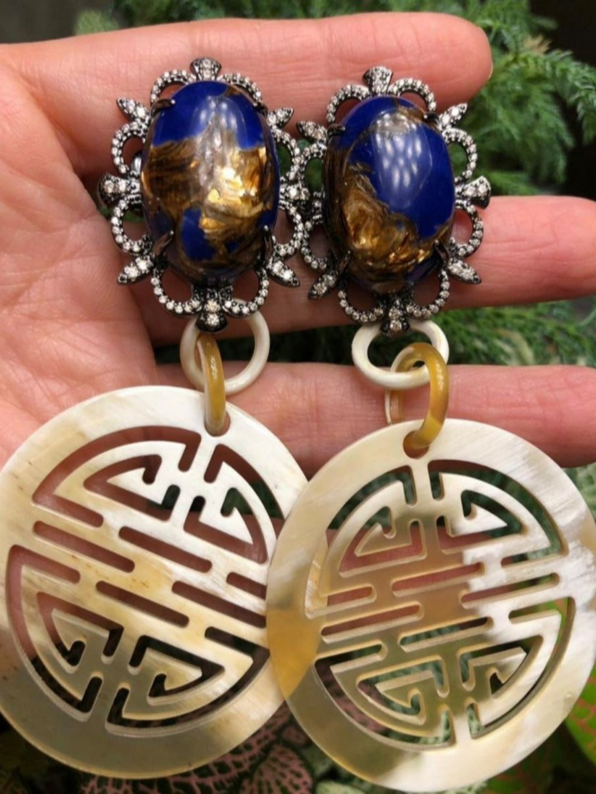 Brinco Horn Lápis-Lazúli