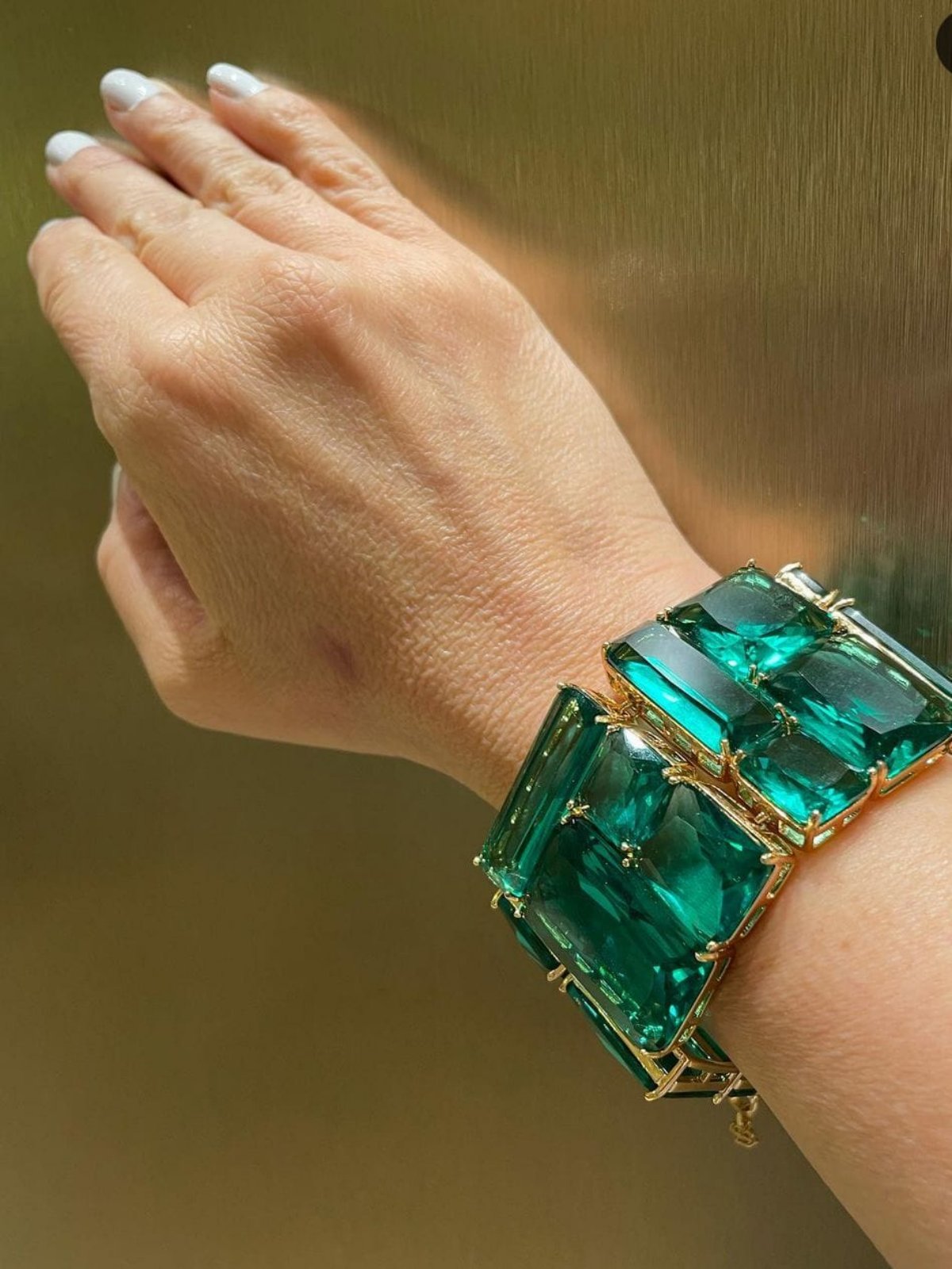 Bracelete Cristais Esmeralda