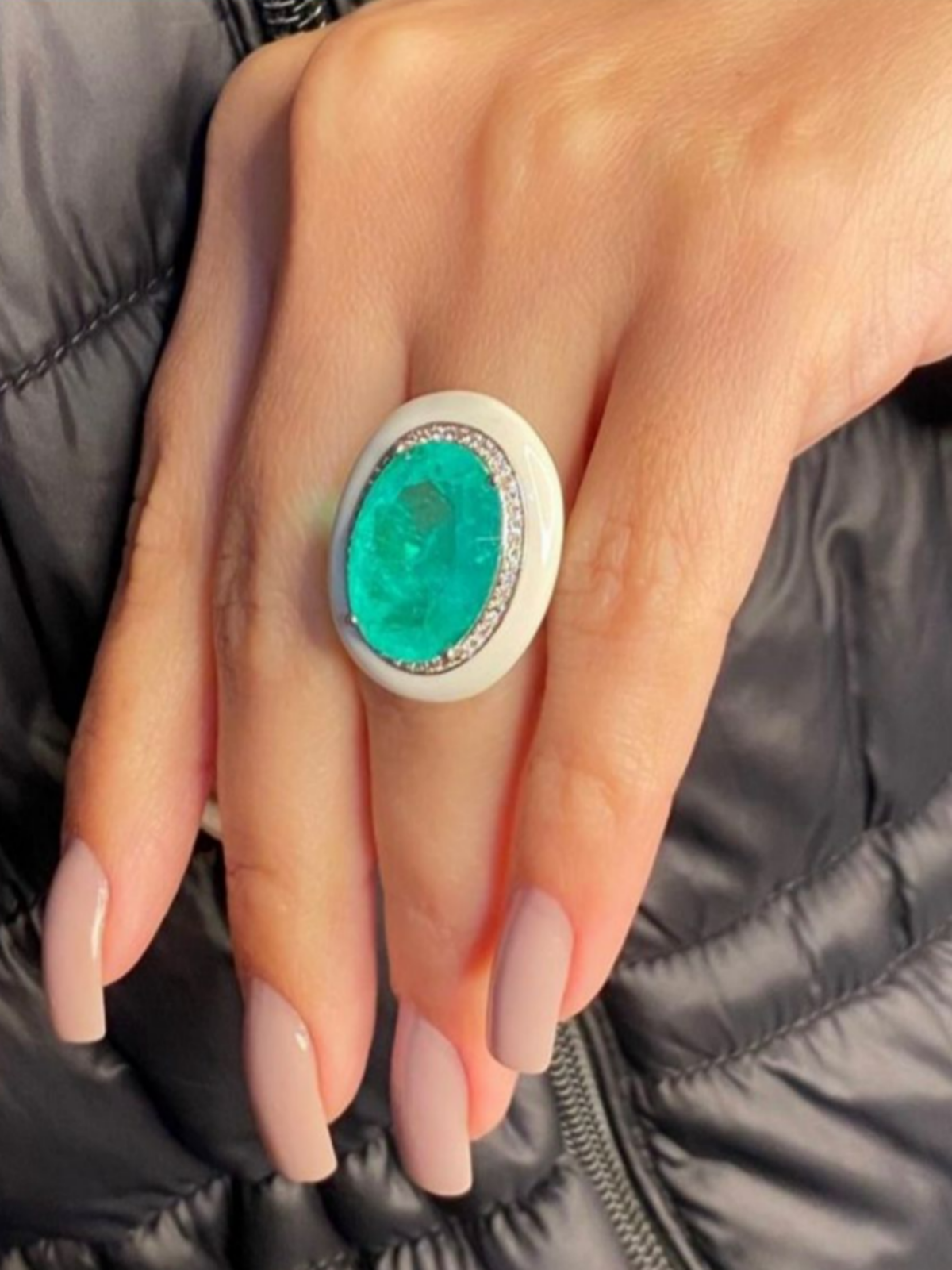 Enameled Fusion Oval Ring