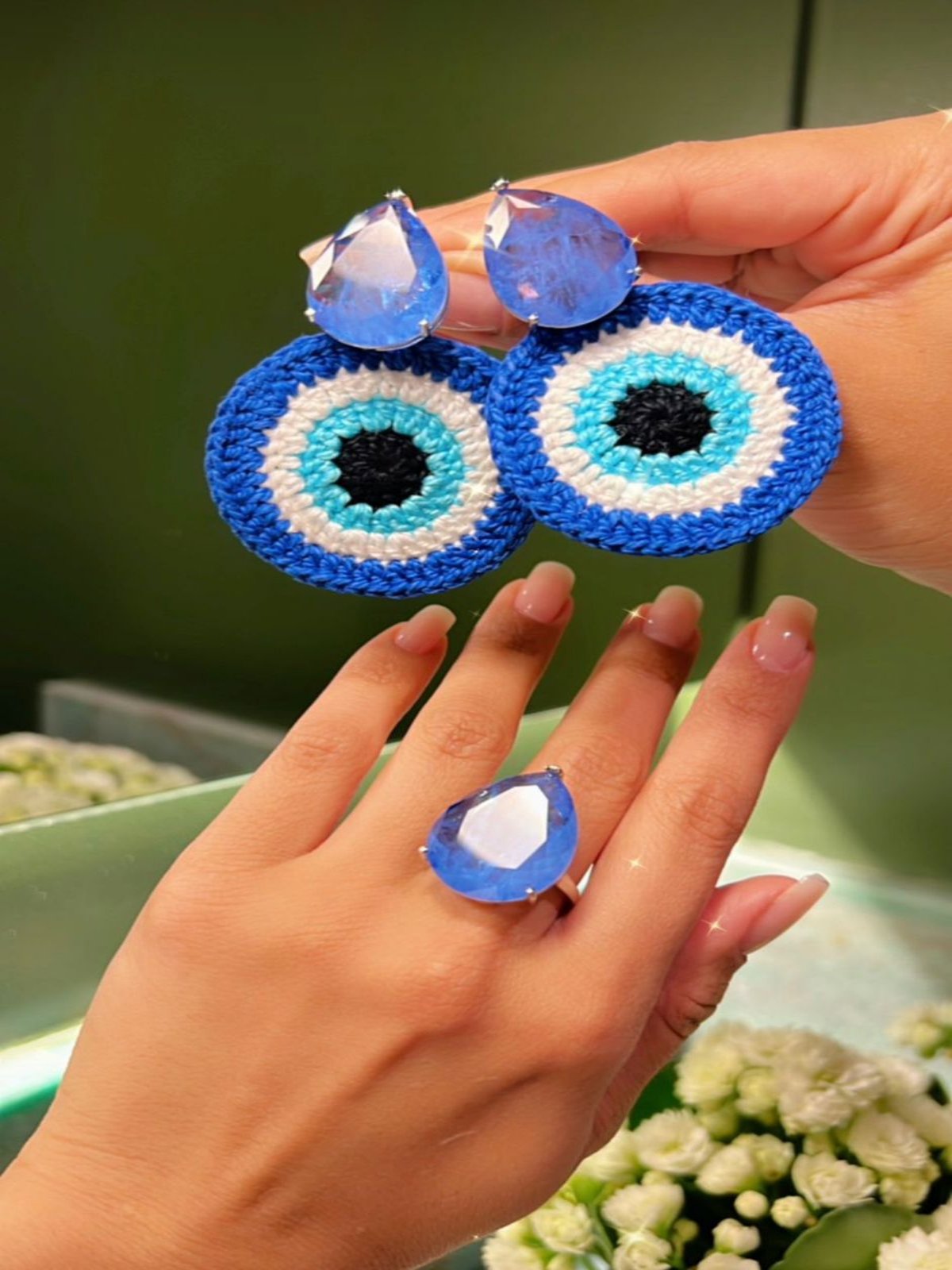 Fusion Handmade Greek Eye Earring