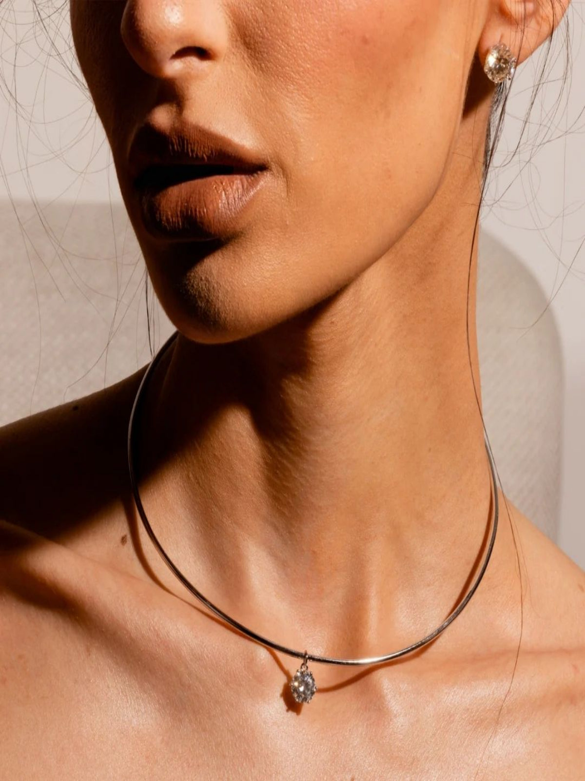 Brinco Solitário Glam Moissanite 6 garras 5.0 ct