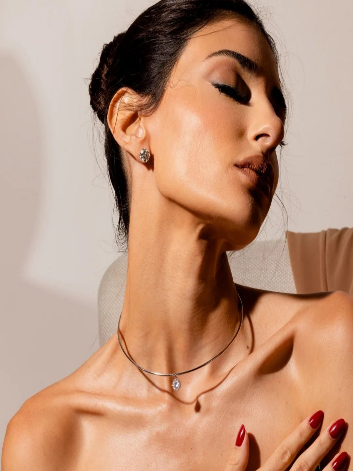 Brinco Solitário Glam Moissanite 6 garras 5.0 ct