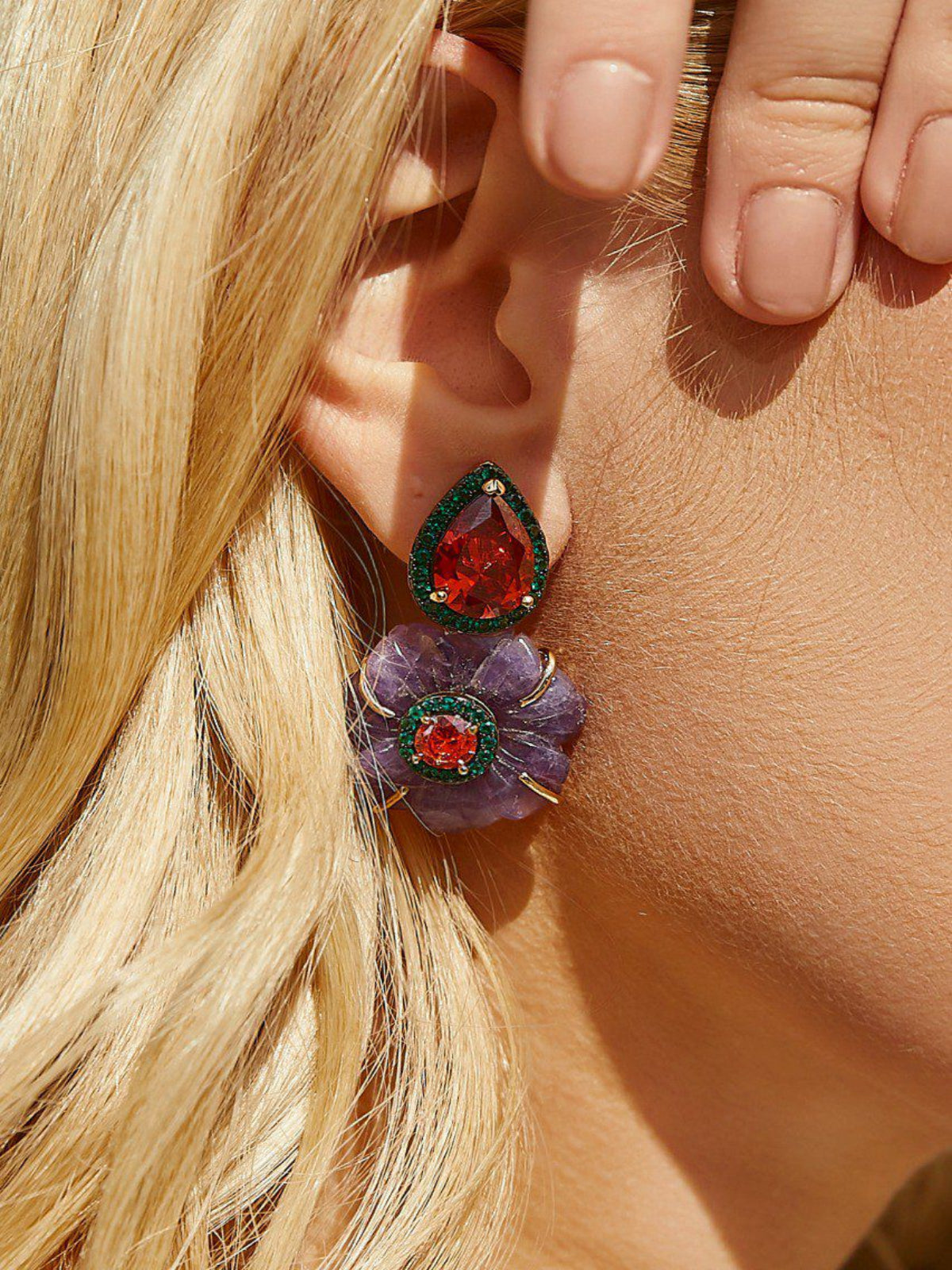 Brinco Malibu Ametista