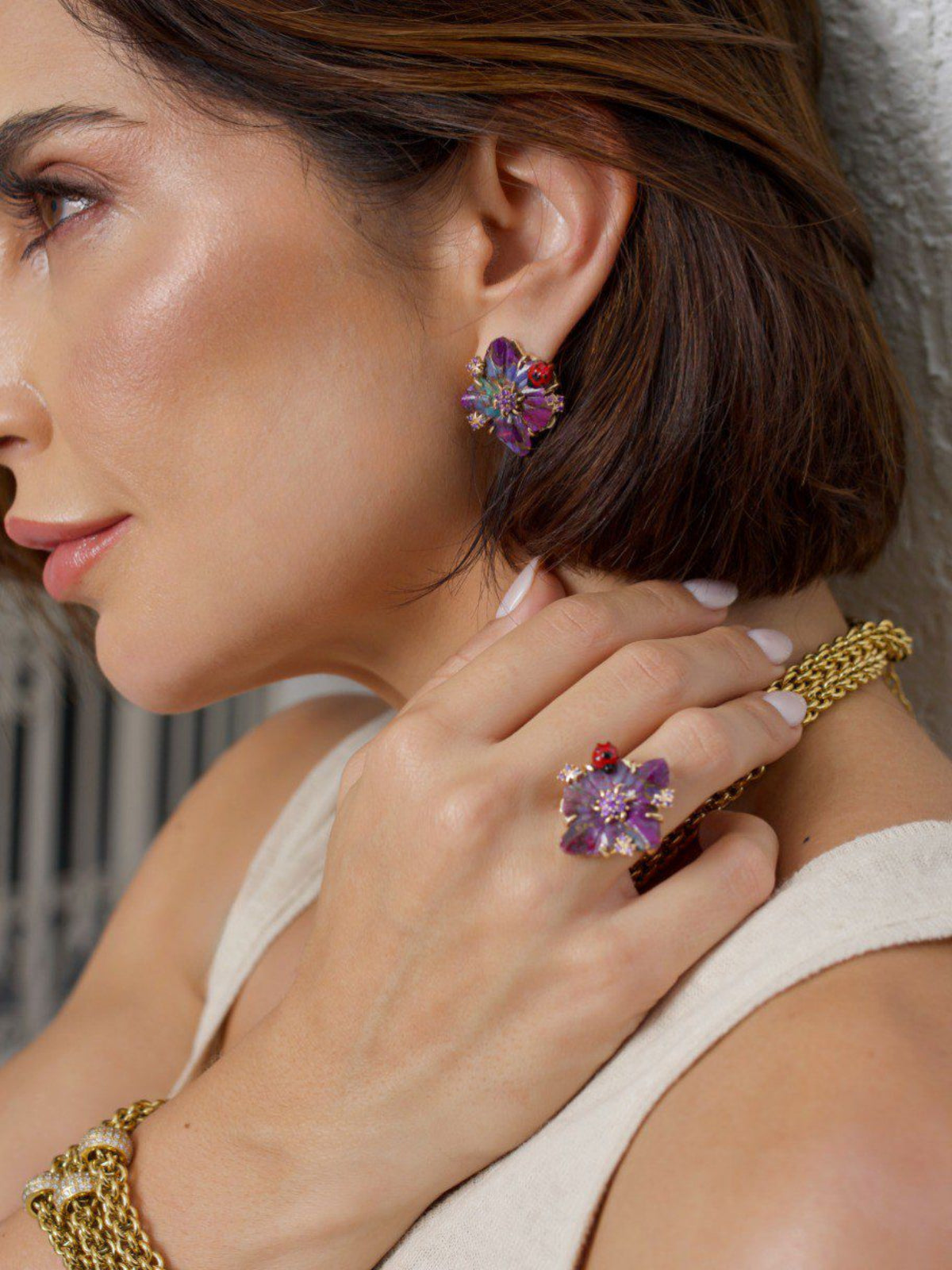 Anel Joaninha Ajustável