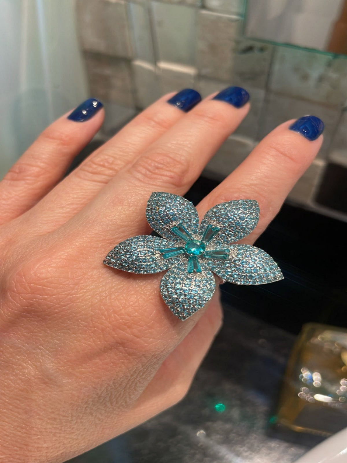 Anel Jardim Esmeralda