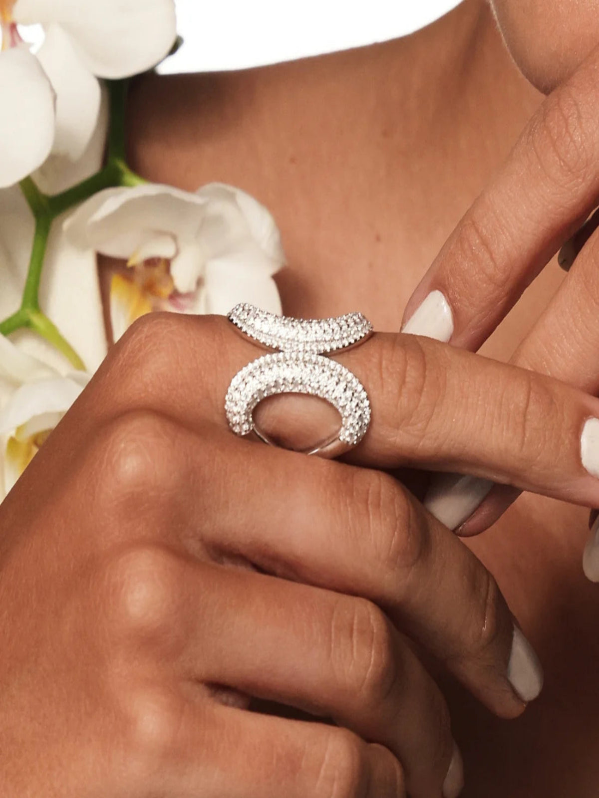 Anel Conexão Glam Moissanite 2.12 ct Aro  17