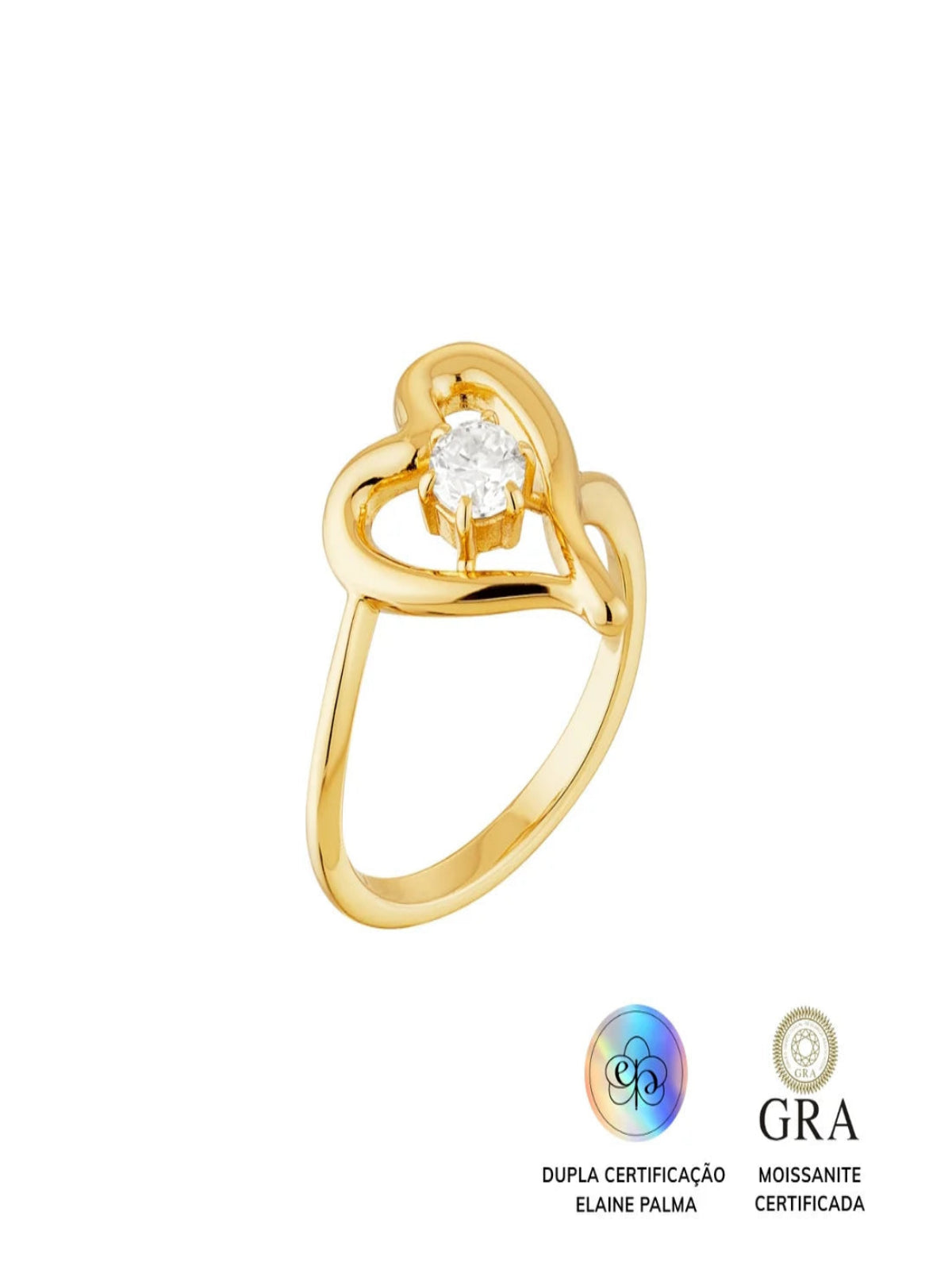 Anel Heart Glam Moissanite 0.3 ct