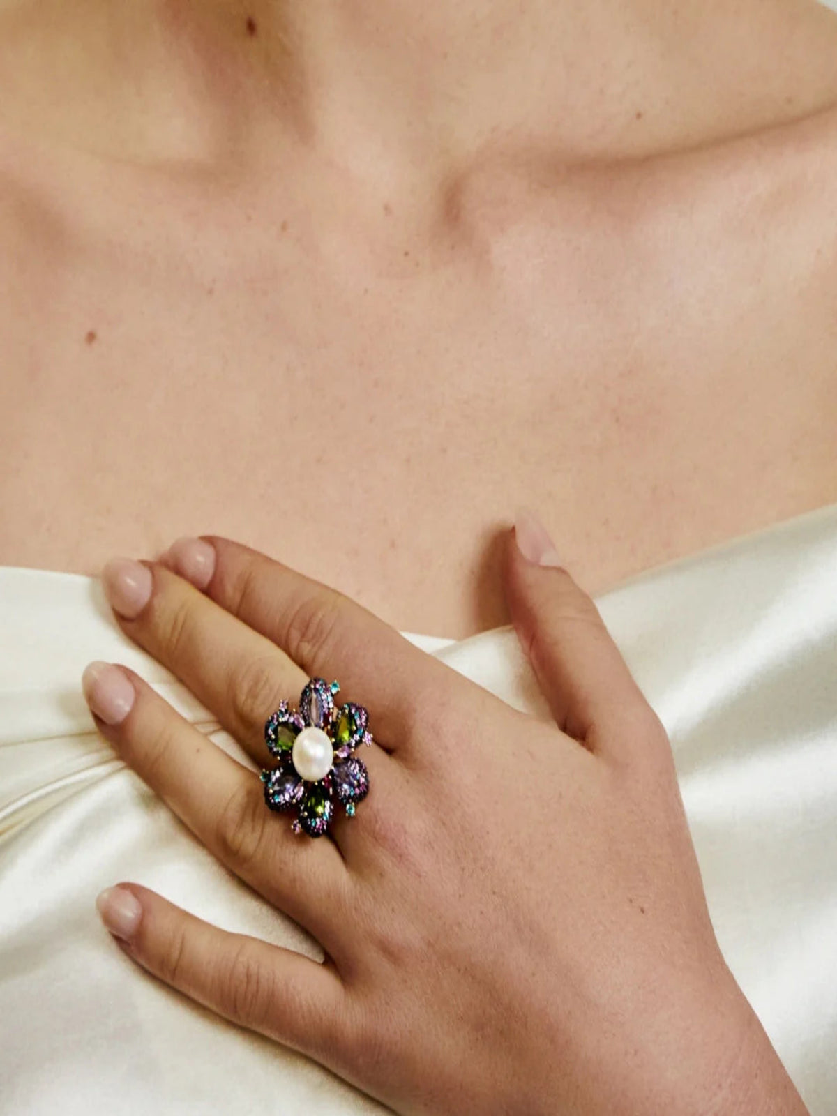 Anel Flor Ninfas- Ajustável