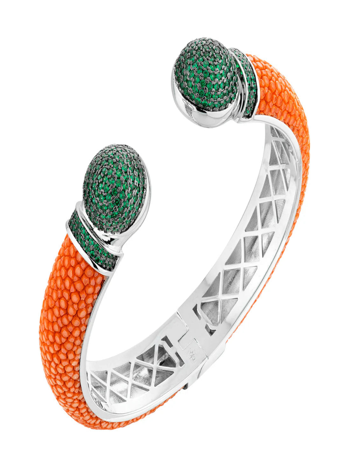 Bracelete Galuchat Milão Laranja