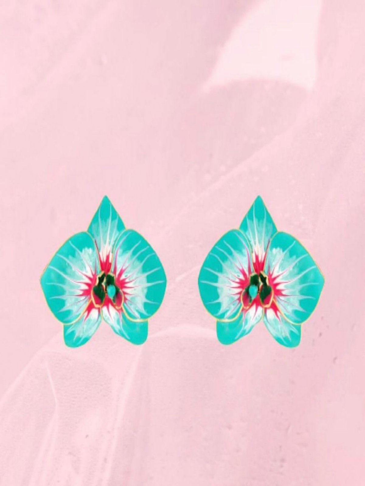 Colors Enamelled Orchid Earring
