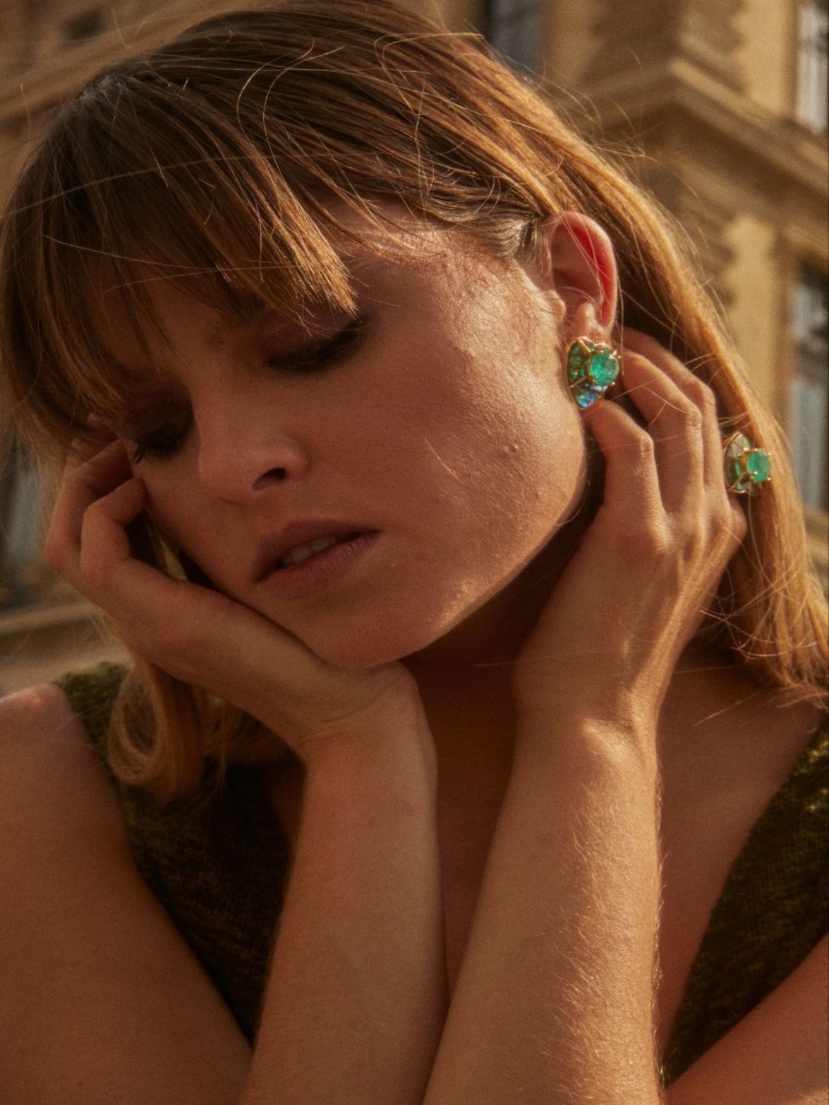 Abalone Heart Earring