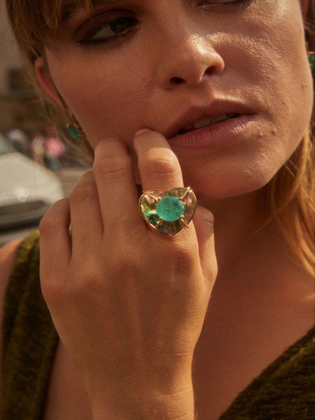 Abalone Heart Earring