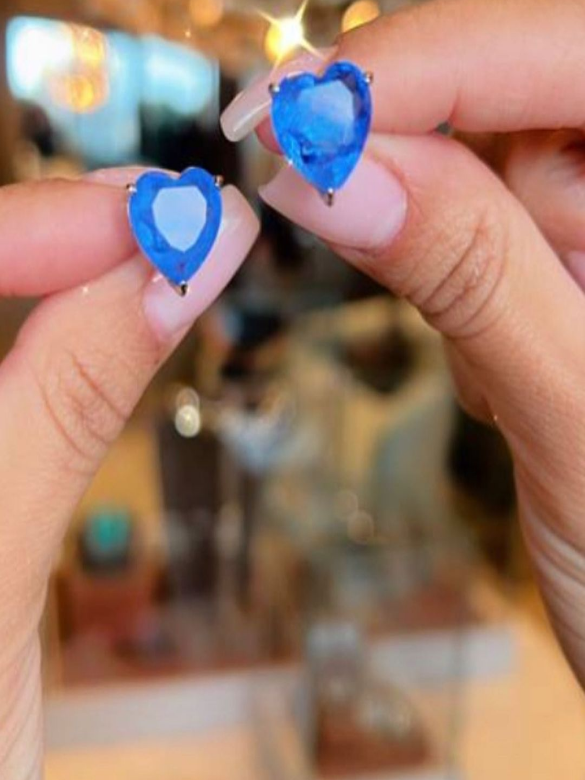 Tanzanite Heart Earring