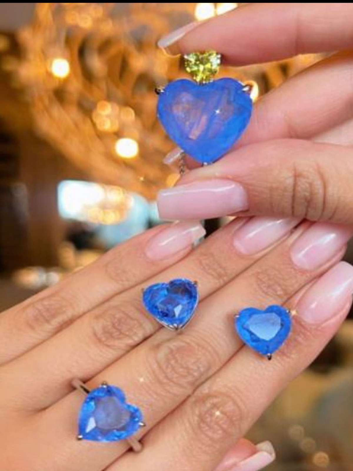 Tanzanite Heart Earring