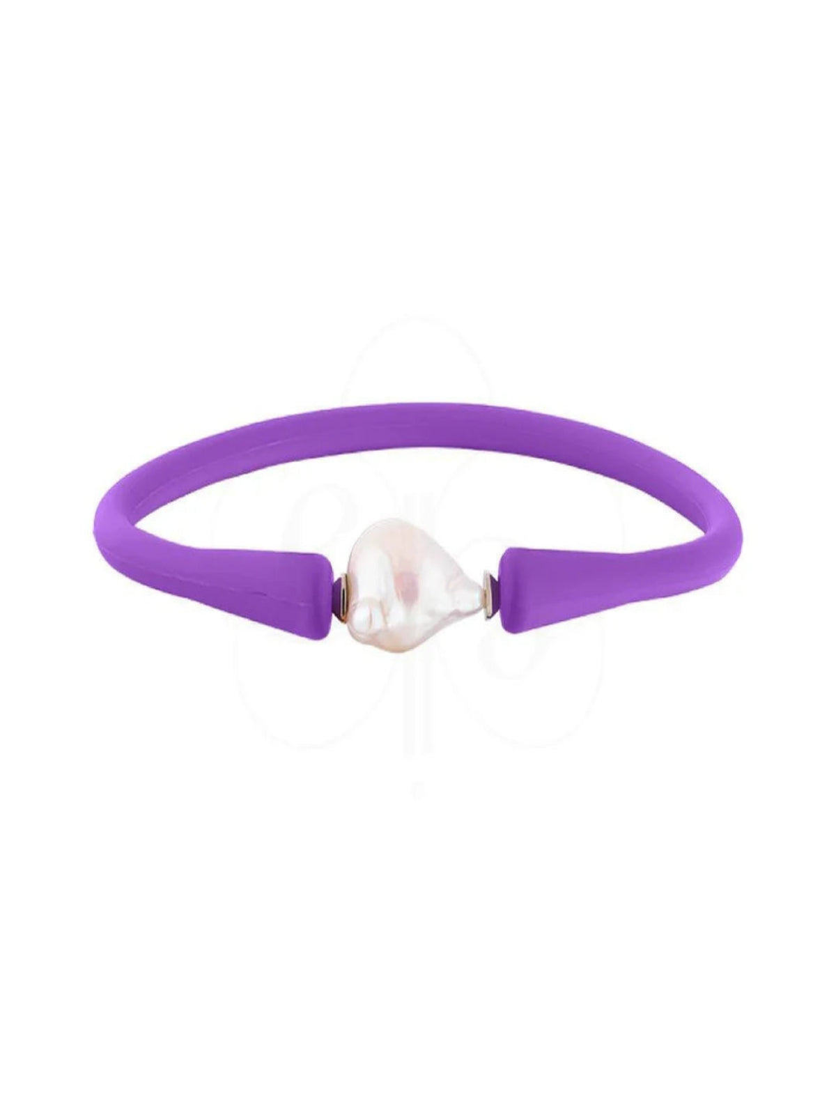 Pulseira Neoprene Pérola Barroca Roxa