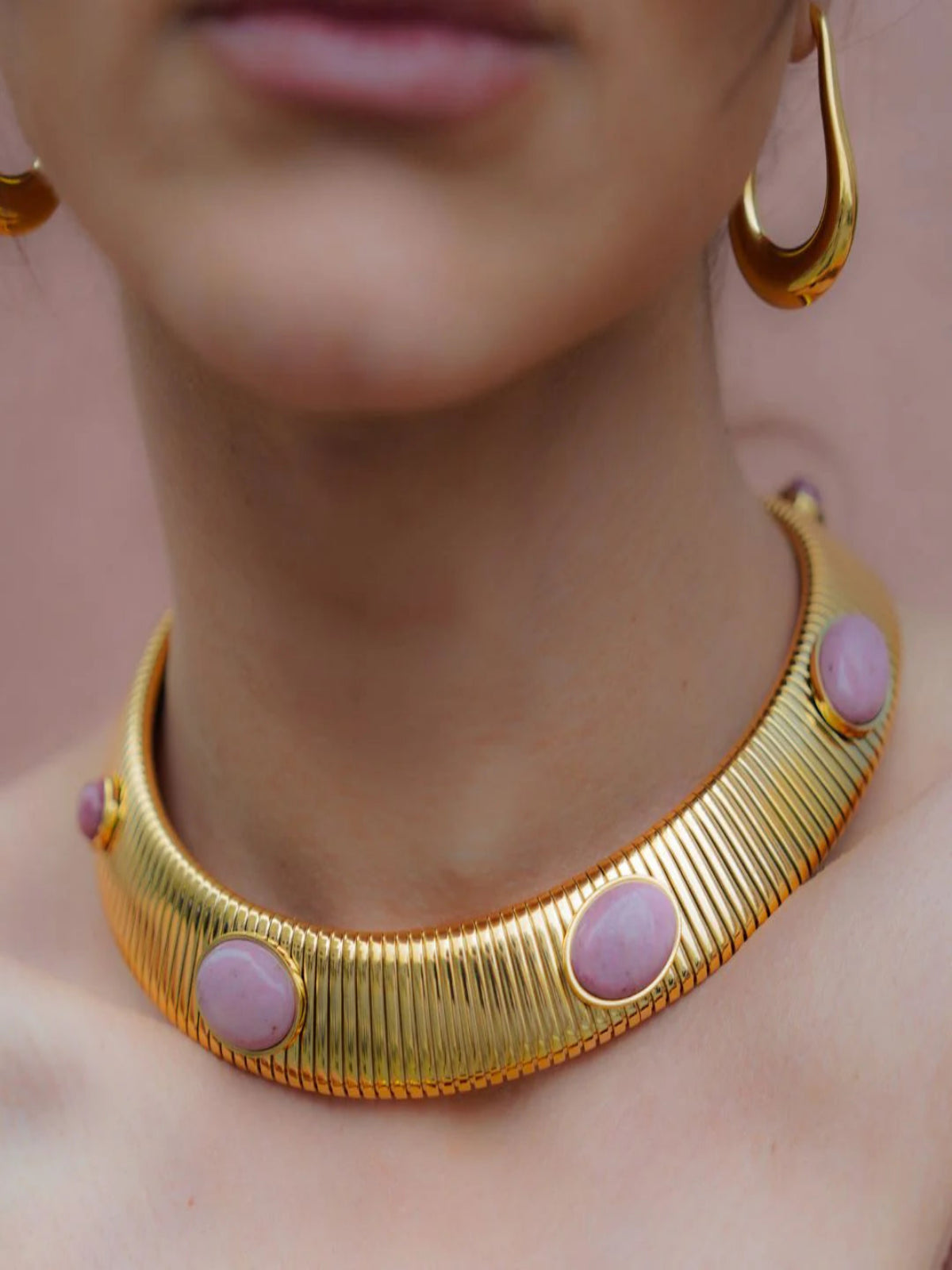 Colar Bela Rodocrosita