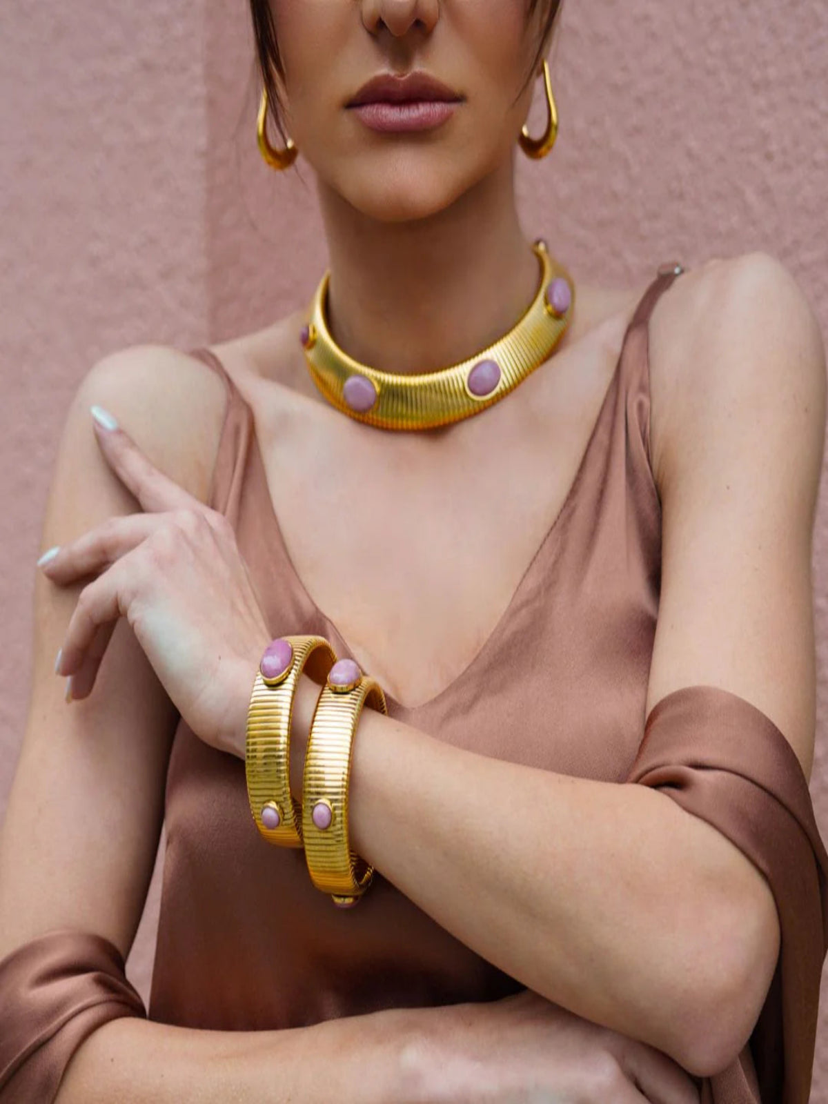 Colar Bela Rodocrosita