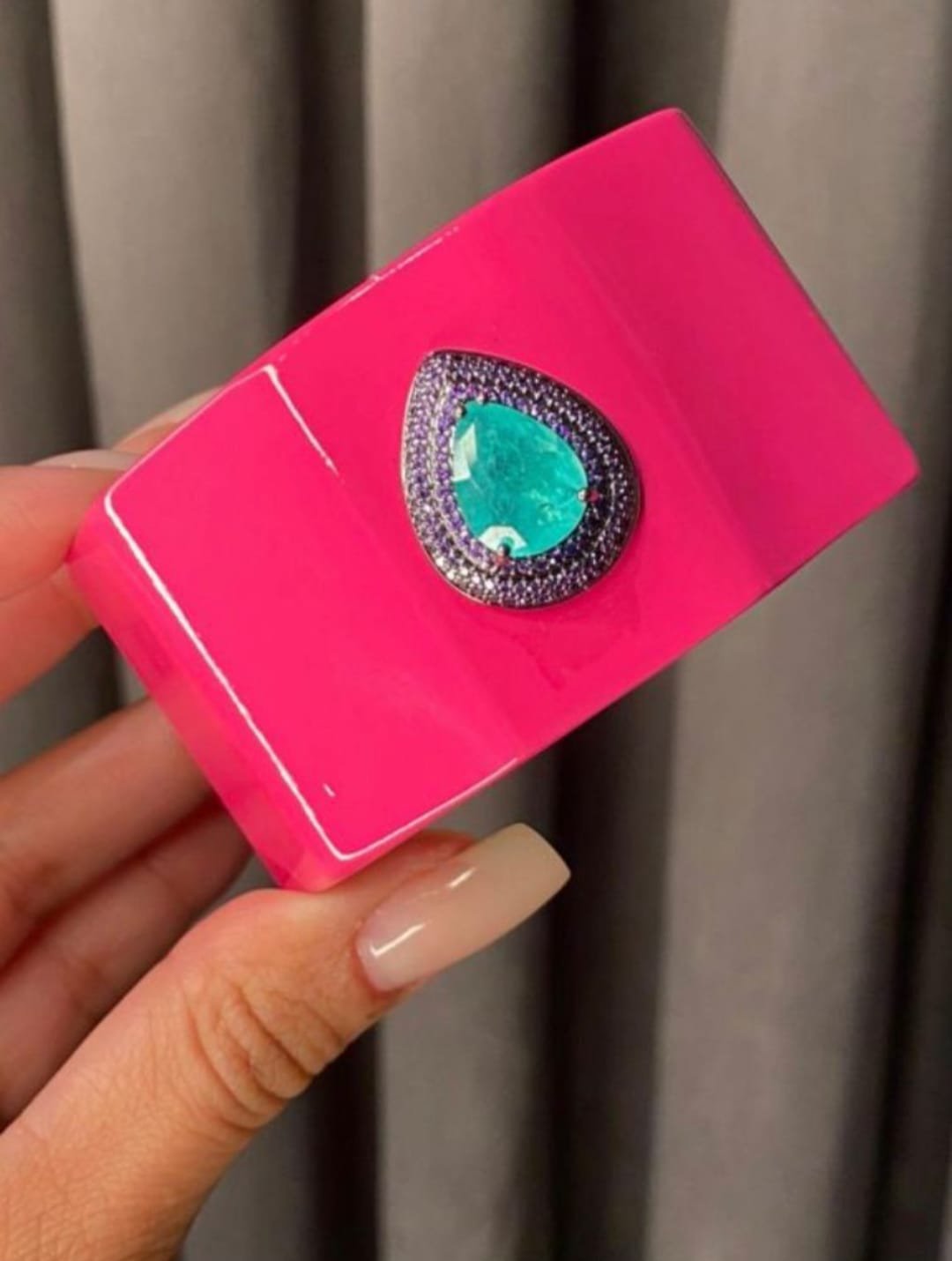 Bracelete Horn Lacquer Rosa