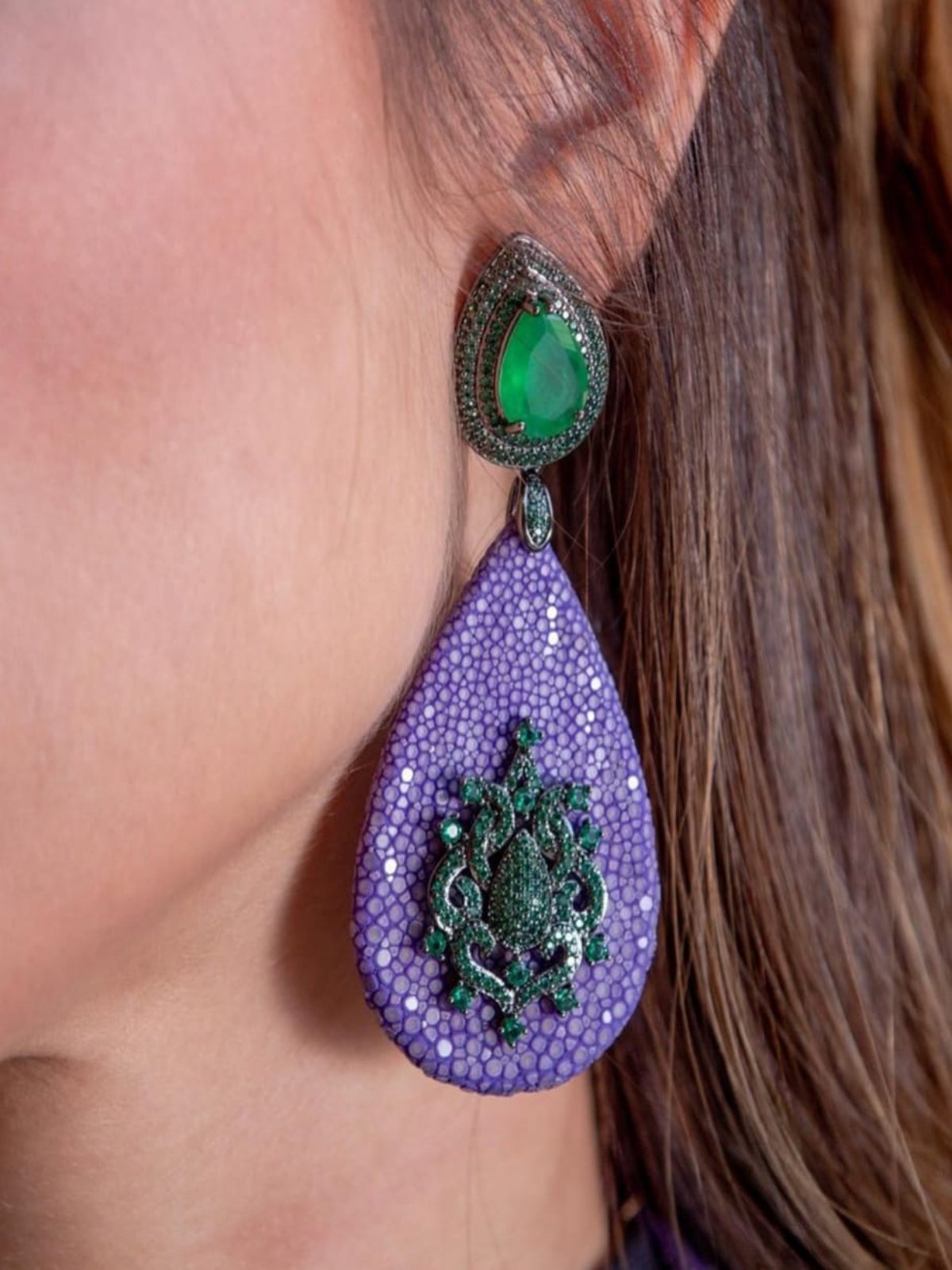 Galuchat Versailles Earring