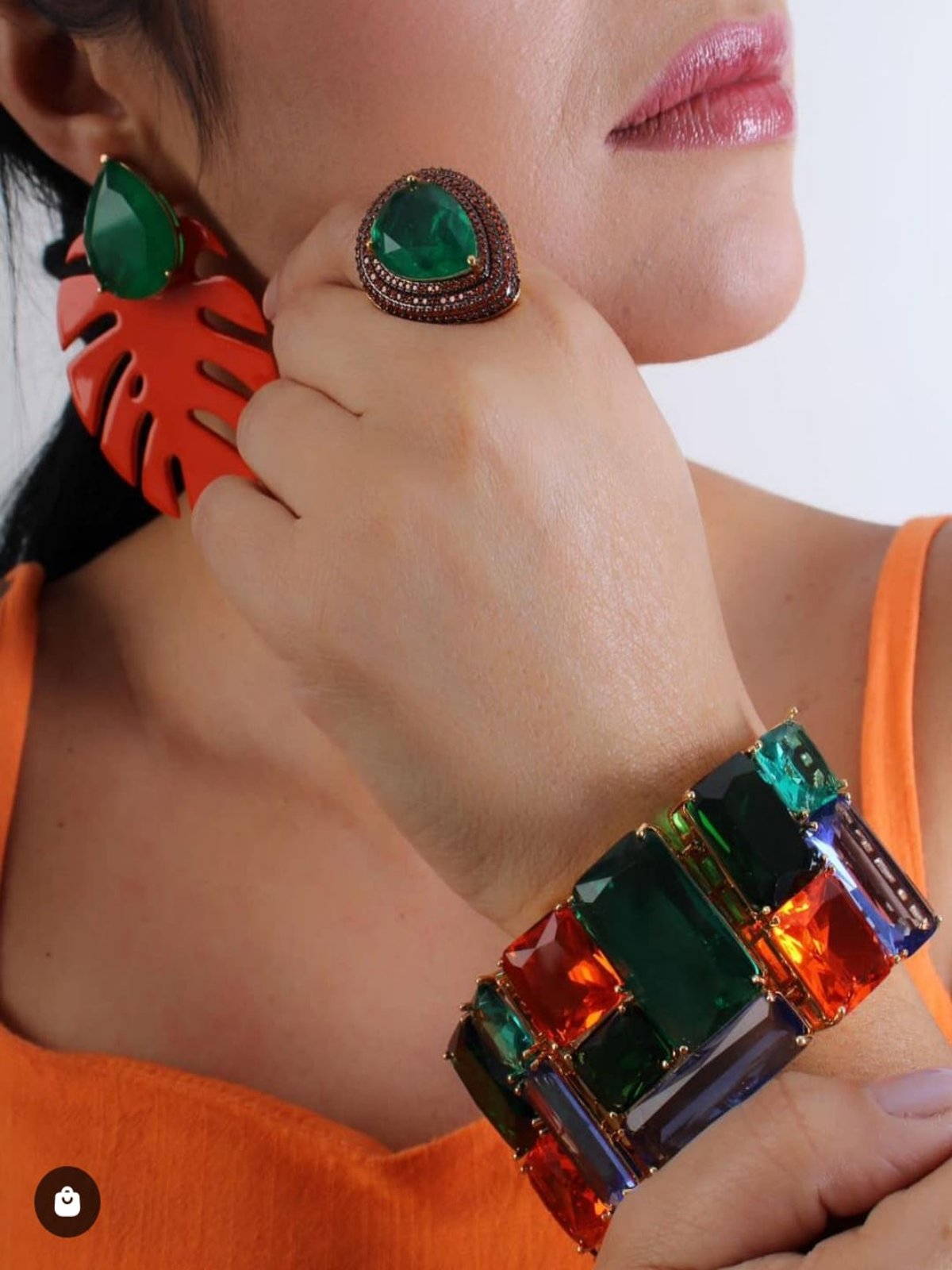 Bracelete Cristais Aquarela