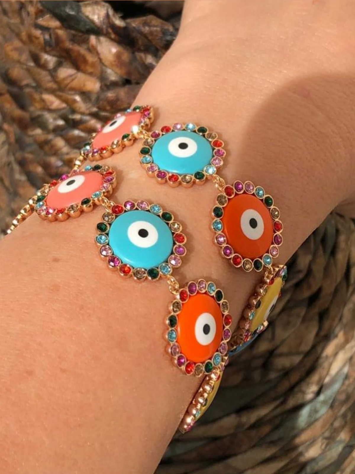 Pulseira Olho Grego Cravejado Com Zircônias