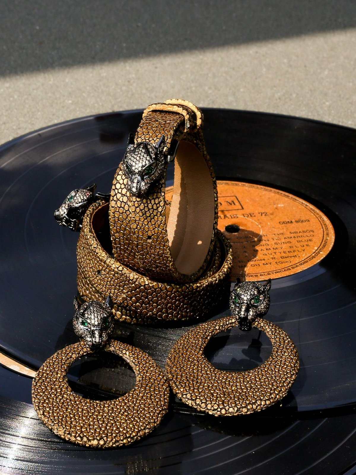 Galuchat Panther Earring