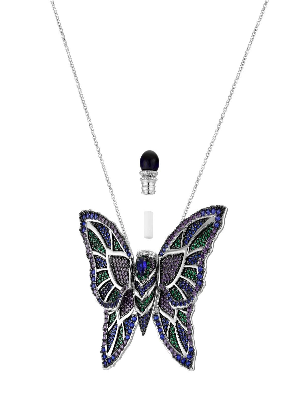 Colar Perfumeiro Borboleta Ródio