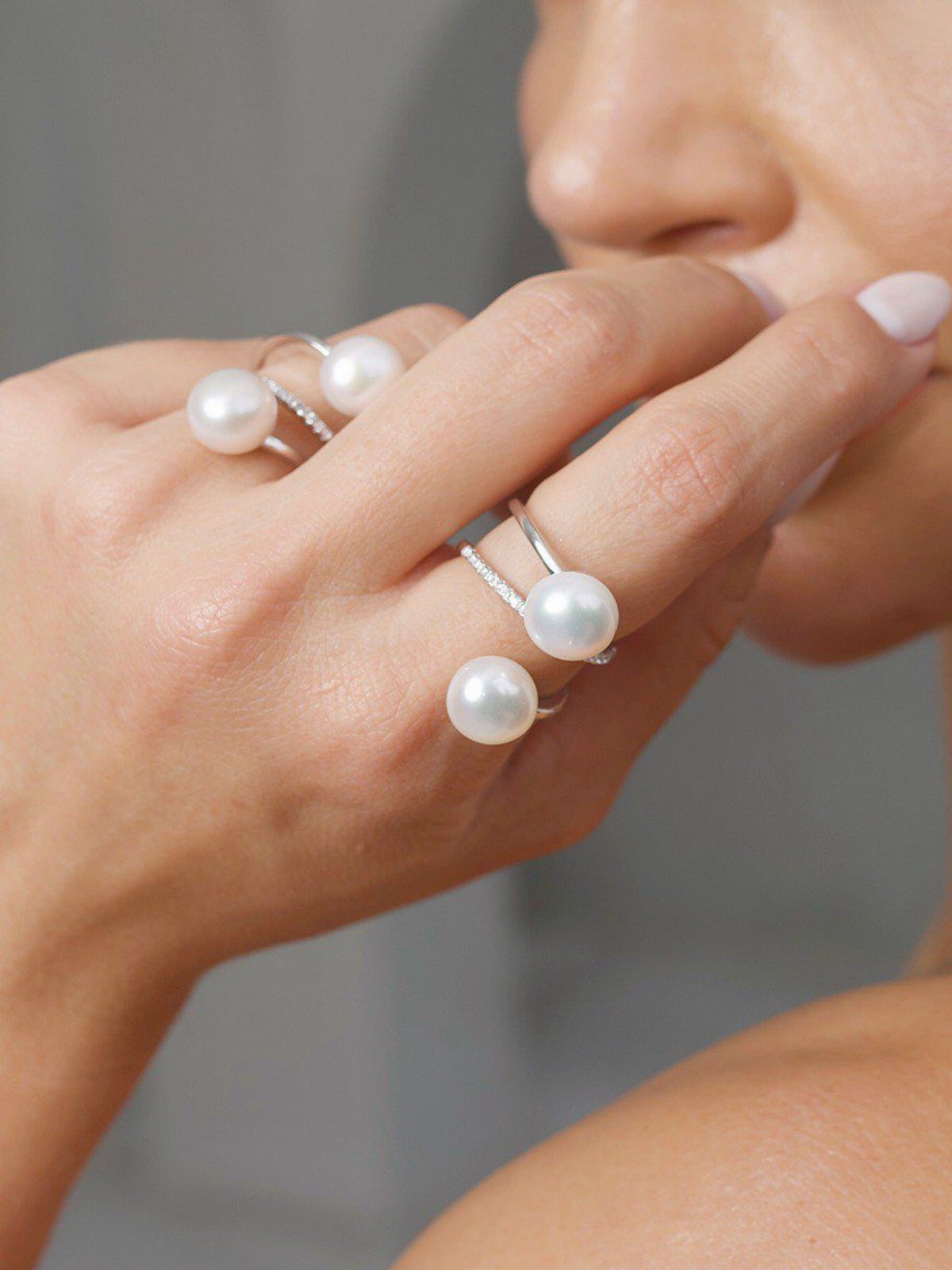 Anel Mar Pérolas Ajustável