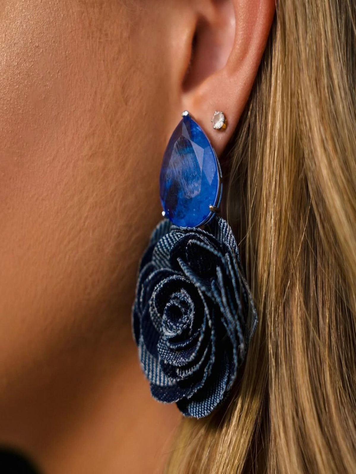 Flower Jeans Earring