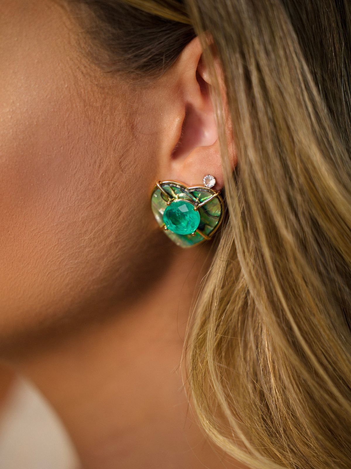 Pendiente Corazón De Abulón