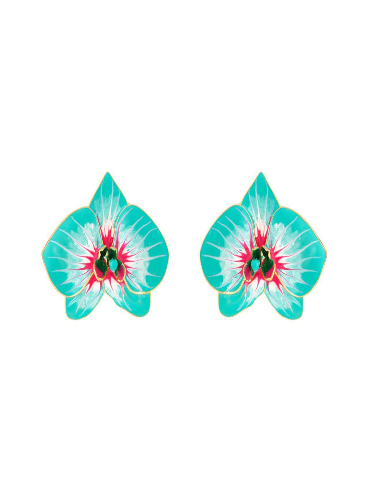 Pendiente Orquídea Esmalte Colores